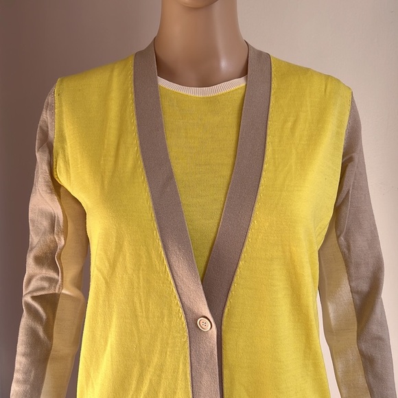 AKRIS PUNTO 2 Piece Set Cardigan + Tank Top Wool Size 2 - Picture 3 of 16